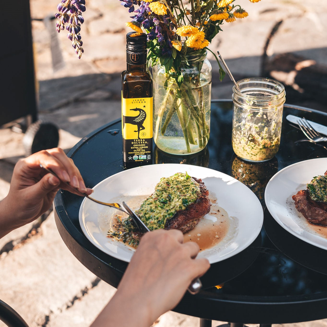 
                  
                    Chimichurri Sauce with BBQ Grilled Steak
                  
                