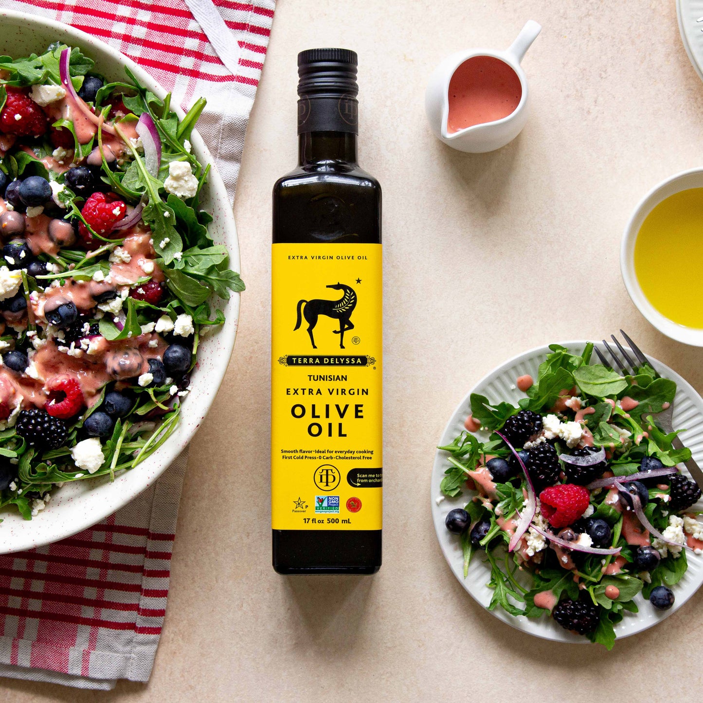 Berry & Feta Salad with Raspberry Vinaigrette