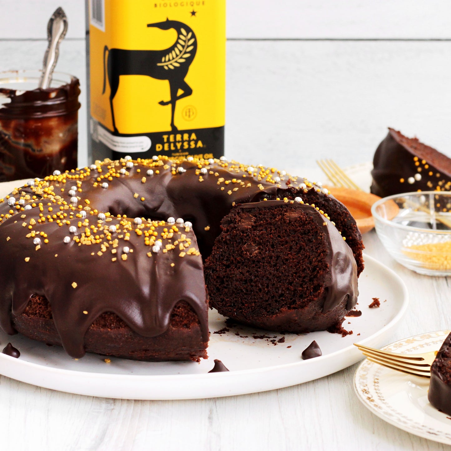 
                  
                    Chocolate Olive Oil Bundt Cake
                  
                