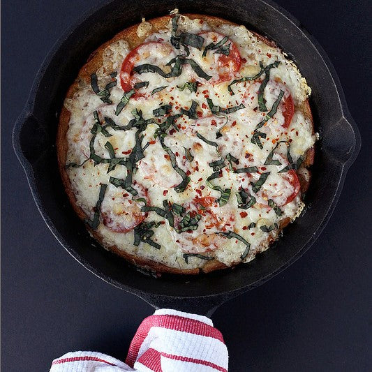Tomato Basil Socca Pizza