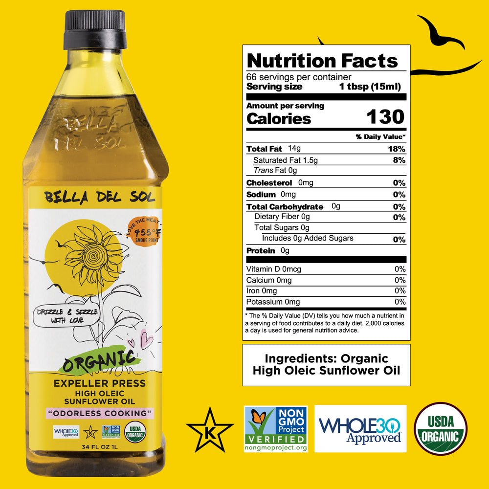 
                  
                    Bella Del Sol Organic High Oleic Sunflower Oil
                  
                