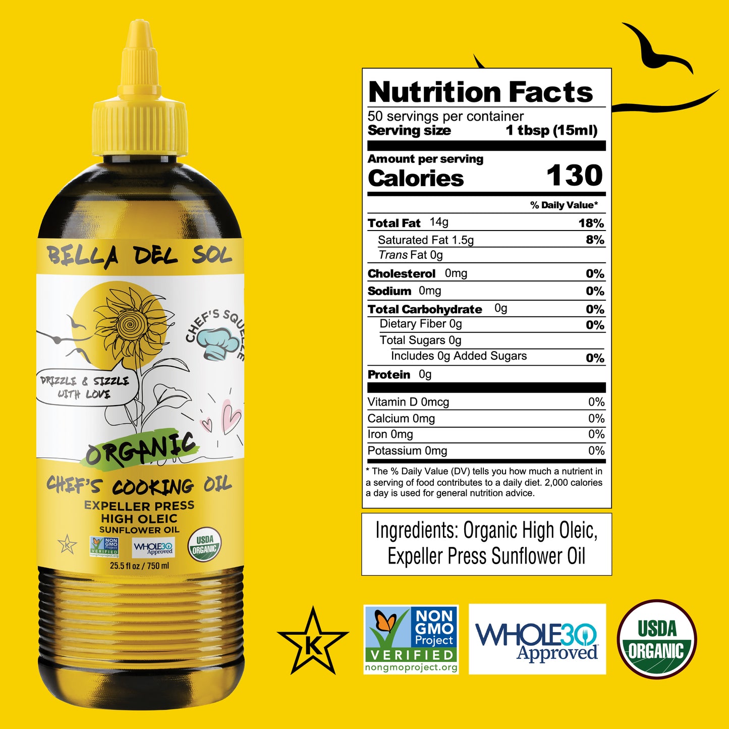 
                  
                    Bella Del Sol Squeezable Organic High Oleic Sunflower Oil
                  
                