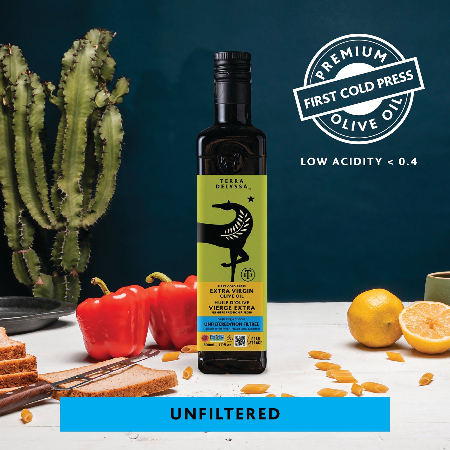 
                  
                    Unfiltered Extra Virgin Olive Oil
                  
                