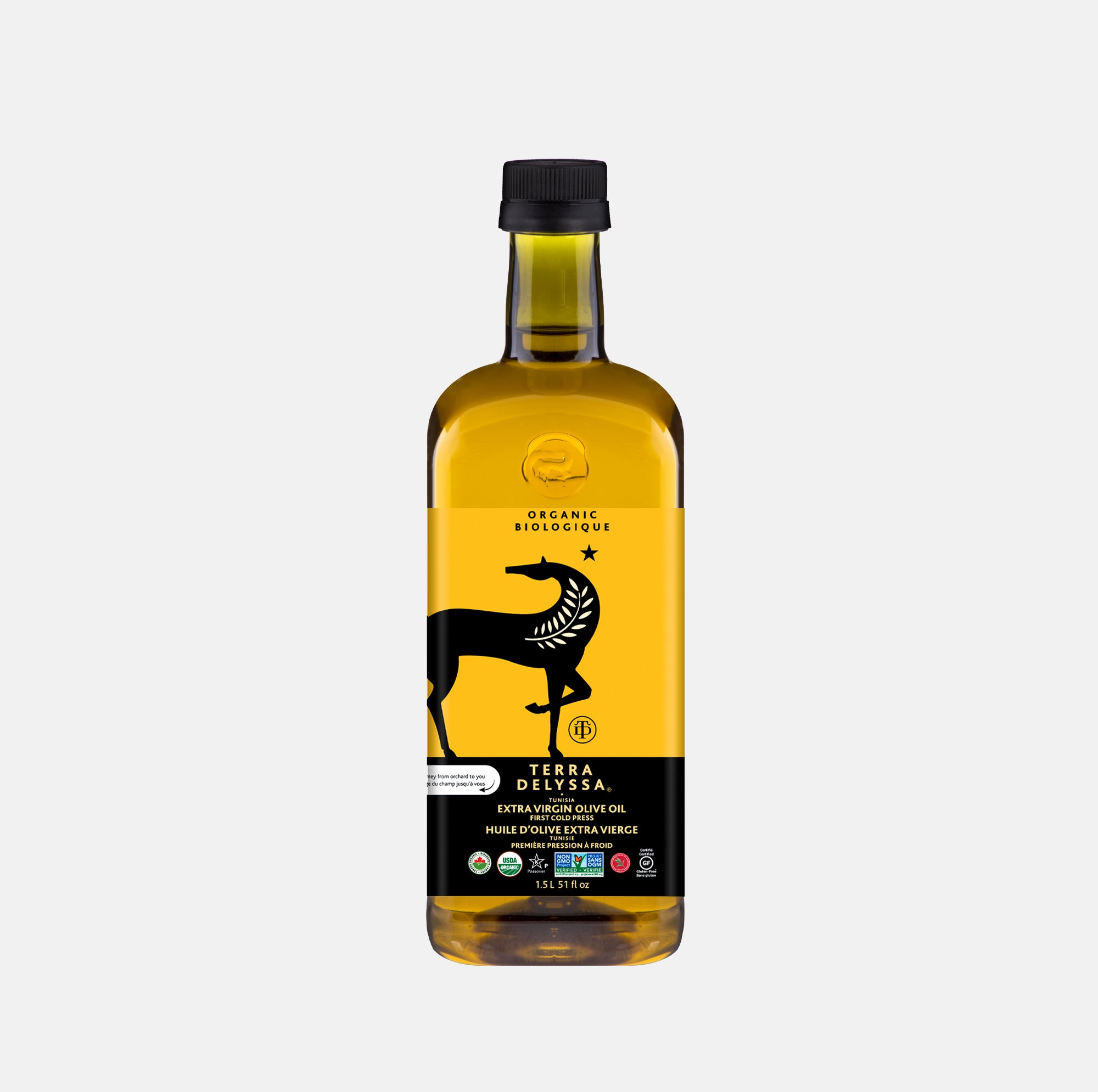 Chef's Size Organic Extra Virgin Olive Oil, PET | Terra Delyssa