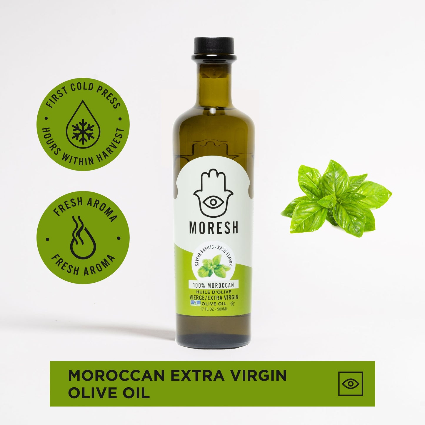 
                  
                    Moresh Basil Flavored Olive Oil
                  
                