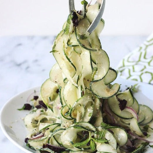 Cucumber Ribbon Salad With Garlic Tahini Dressing | TERRA DELYSSA US