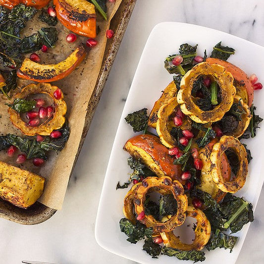 Za'atar Roasted Squash With Crispy Kale And Pomegranate | TERRA
